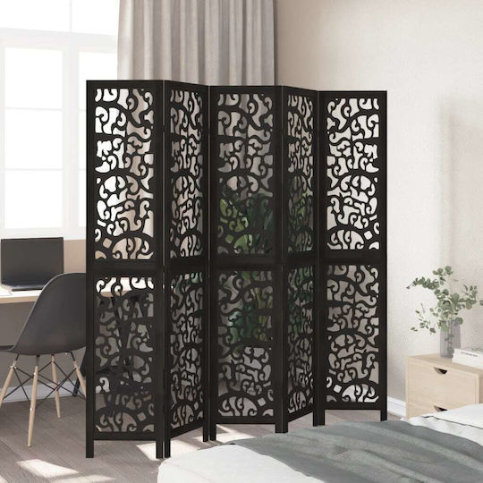 vidaXL Dekorativer Raumteiler Hölzernes mit 5 Paneelen 175x200cm