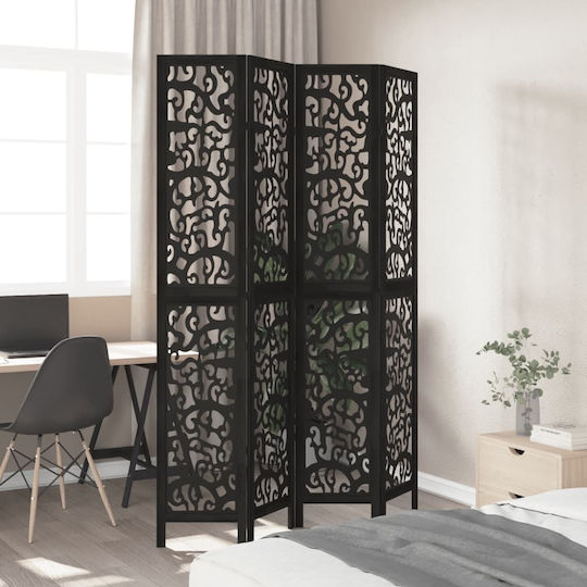 vidaXL Dekorativer Raumteiler Hölzernes mit 4 Paneelen 140x180cm