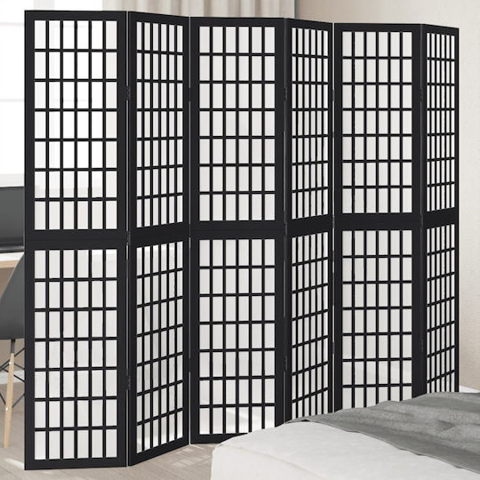 vidaXL Decorativ Paravan Lemn cu 6 Panouri 210x180cm