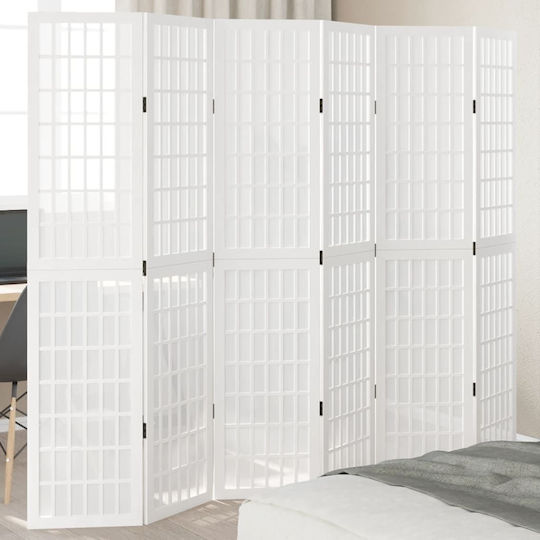 vidaXL Dekorativer Raumteiler Hölzernes mit 6 Paneelen 210x180cm