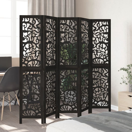 vidaXL Διακοσμητικό Παραβάν Ξύλινο με 5 Φύλλα 175x180cm