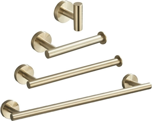 Set Accesorii Baie Metalic Auriu 4buc