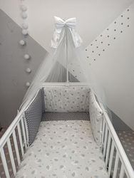 Baby Star Σετ Κούνιας Luna Γκρι 6τμχ