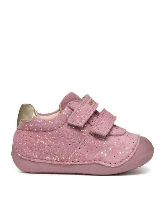 B Tutim Παιδικά Sneakers High Ανατομικά με Σκρατς Ροζ