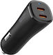Spigen Arcstation Essential Car Charger Car Charger 50W 2.4A with Ports: 2xType-C Black Color