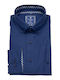 Long-sleeved Cotton Shirt Blue