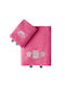 Kentia Set of baby towels 2pcs Maneki Fuchsia Weight 400gr/m²