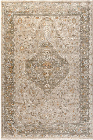Tzikas Carpets Pera 68872-740 Χαλί Ορθογώνιο με Κρόσια Μπεζ 200x250cm