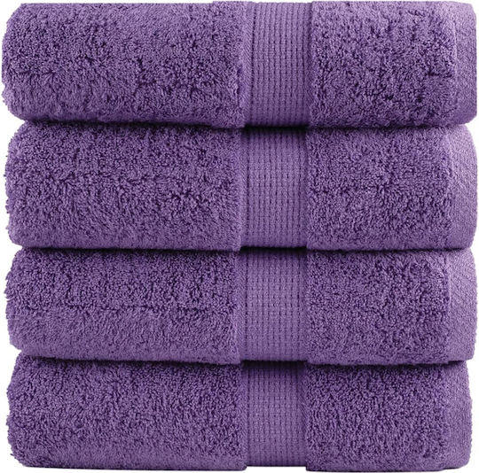 vidaXL vidaXL Badetücher 4-teiliger Handtuch-Set 30xcm Lila