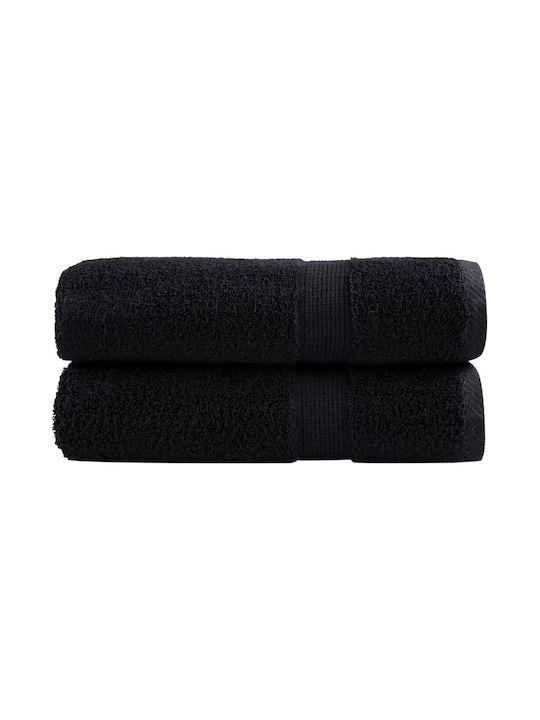 vidaXL Badetücher Set 2 Stück 50x100cm Schwarze...