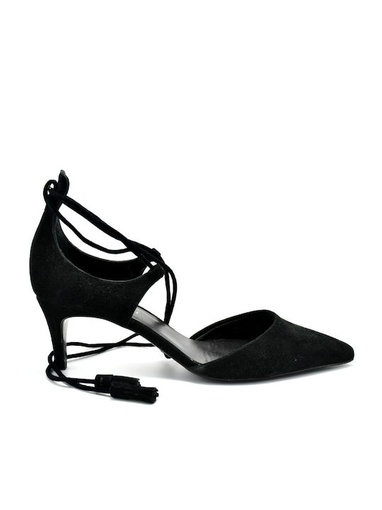 Martinelli Suede Black Heels