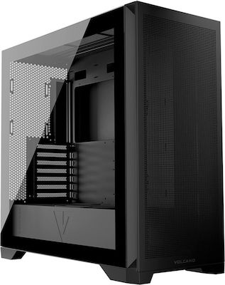 Modecom Volcano Expanse S Midi Tower Computer Case with Window Panel Black