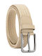 Men's Knitted Fabric Wide Elastic Belt Beige