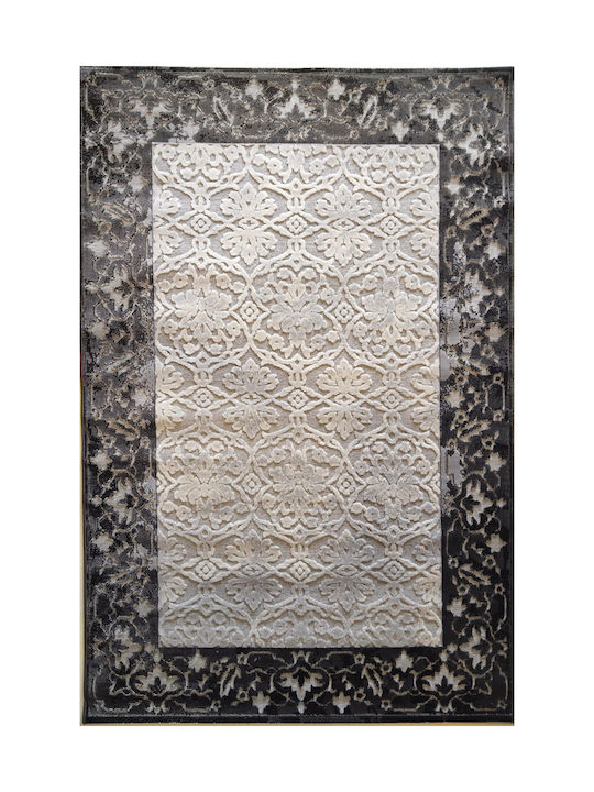 Klonaras Muse 2060 Modern Bedroom Rugs Set Silver Black 2004549 3pcs