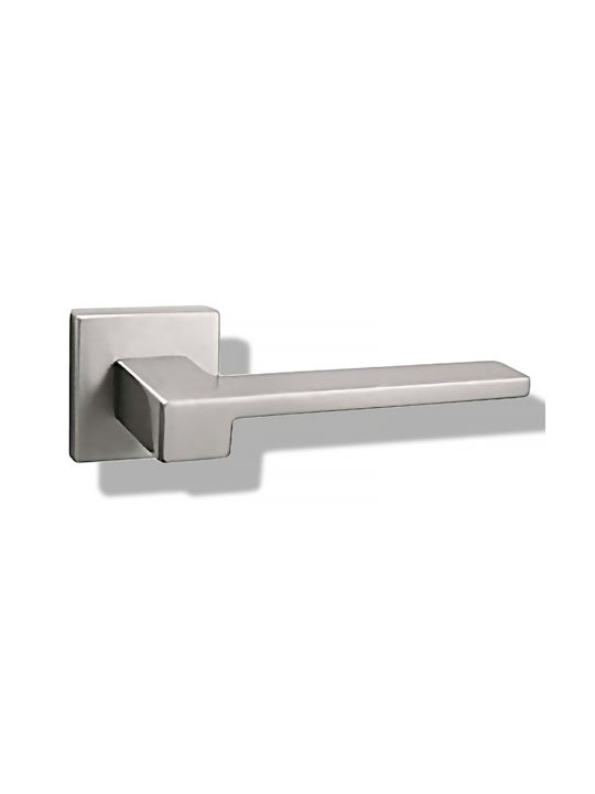 Gian Lever Middle Door with Rosette Nickel Matte