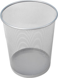 Metron Metallischer Büromülleimer 19.5l Silber 29.5x29.5x35cm