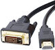 Nelbo HDMI към DVI кабел 1.5 метра дълъг висококачествен с екранирани позлатени конектори мъжки към мъжки