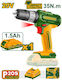 Jadever JDCDP521 Percussive Drill Driver Battery 20V 1x1.5Ah