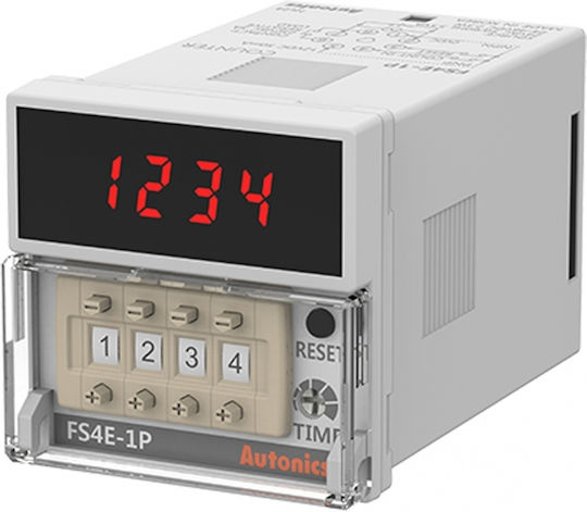 Таймер реле панел 8p цифров LCD сигнал PNP NPN 1c/o 48x48 100-240VAC FS4E-1P4 Autonics 01.077.0846 3 безлихвени вноски