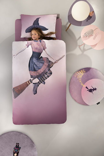 Saint Clair Spell Suede Set Kids Duvet Cover Single with Pillowcase Suede Spell 160x225cm