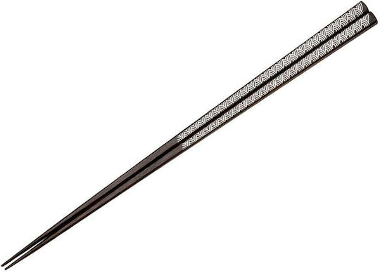 Bețișoare din lemn lăcuit, design maro, 24 cm, 2 bucăți, clasic