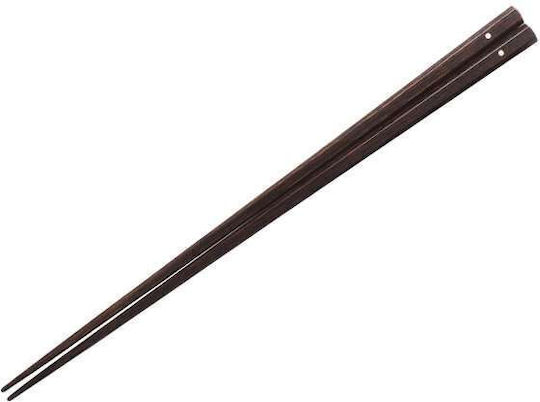 Essstäbchen Handgefertigt Holz Lack Braun Design 22,5 cm 2 Stück Klassisch