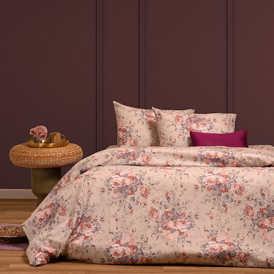 Melinen Peonia Σετ Σεντόνια Διπλά 205x260εκ. Rose (4τμχ)
