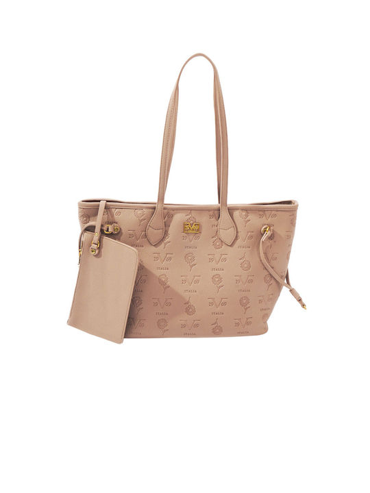 19V69 Γυναικεία Τσάντα Shopper Ώμου Taupe