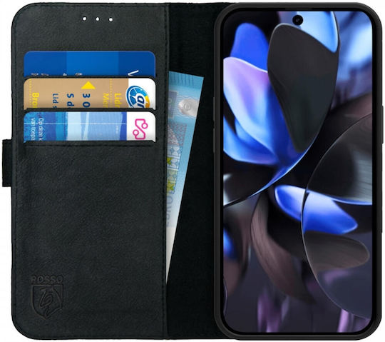 Rosso Deluxe Wallet Δερμάτινο Μαύρο (Google Pixel 9 / 9 Pro)