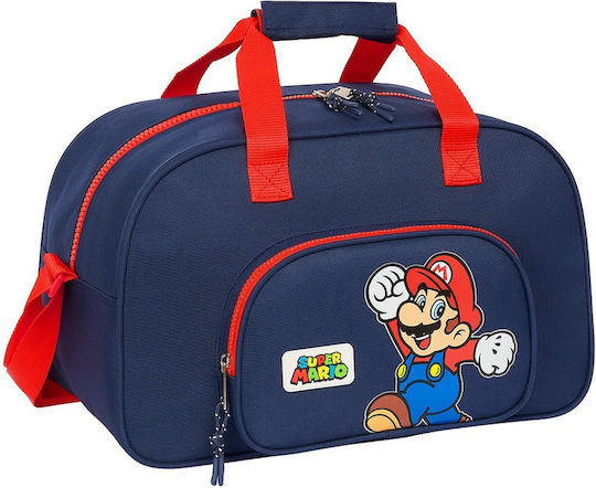 Safta Super Mario World Sack Voyage Blue Fabric L40xW24xH23cm