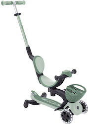 Globber Kids Scooter 3-Wheel with Seat for 15+ Months Olive