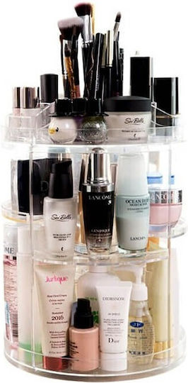 Drehbarer Organisationsständer für Kosmetik mit Ebenen Transparent 35x24,5cm