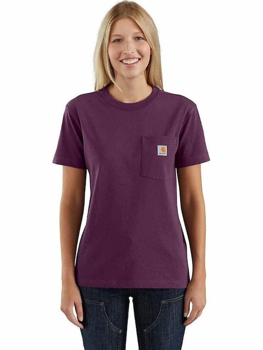 Carhartt Heavy K87 Pocket Women's T-shirt Purpl...