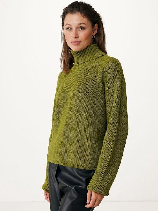 Women's Sweater Cotton Ochre Green, Green