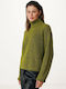 Women's Sweater Cotton Ochre Green, Green
