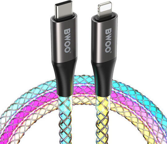 BWOO USB-C to Lightning Cable 27W Πολύχρωμο 2m