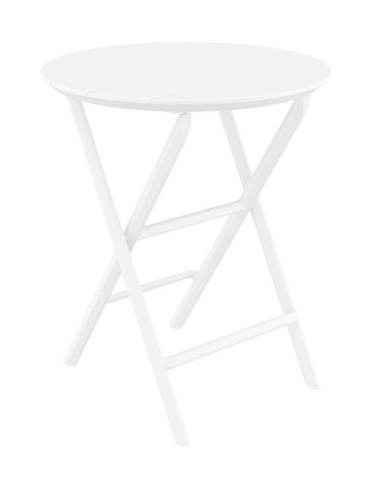 Helen Outdoor Dinner Foldable Table with Polypr...
