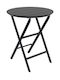 Helen Outdoor Bar Foldable Polypropylene Table Black 60x60x74cm