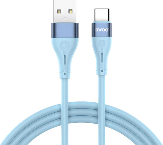 Bwoo Minimalist Silicone 3a Cable X280c Usb-a To Usb-c Blue 6933654810838