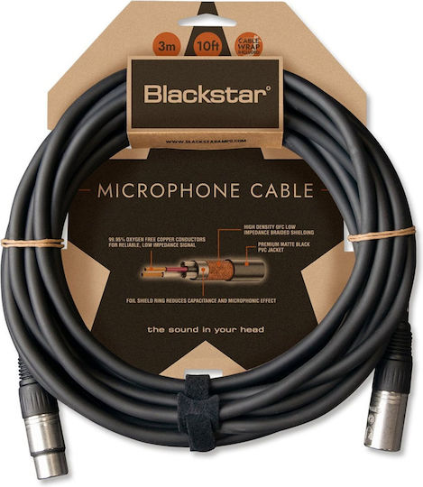 Blackstar Cablu XLR de sex masculin - XLR de sex feminin Negru 3m (BA231044-Z)