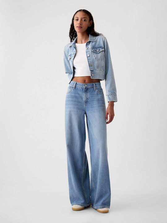 Damenjeans in Weit geschnittener Linie Light Indigo