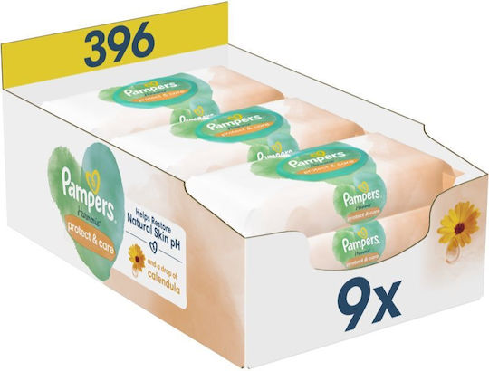 Pampers Harmonie Baby Wipes without Alcohol & Parabens 396pcs