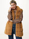 Women's Short Lifestyle Jacket for Winter Camel, Brown