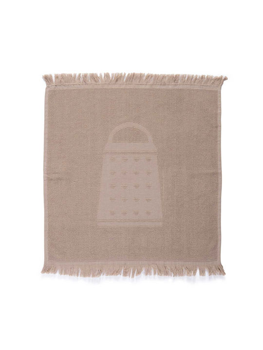 Nef-Nef Homeware Tea Towel made of 100% Cotton in Beige Color 50x50cm 1pcs