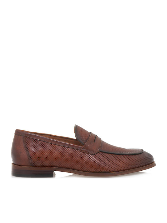 Δερμάτινα Ανδρικά Loafers σε Ταμπά Χρώμα