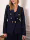 Cuca Blazer pentru femei Sacou navy blue