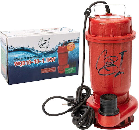 Потопяема помпа за мръсна вода 1.1kw Wqd10 1.5 Hp 2850 об/мин 250 л/мин Cobi Smart