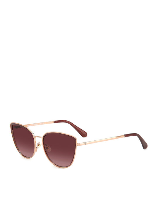 Kate Spade Γυναικεία Γυαλιά Ηλίου με Χρυσό Μεταλλικό Σκελετό και Μπορντό Ντεγκραντέ Φακό STACIGSAU2F63