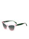 Kate Spade Women's Sunglasses with Pink Plastic Frame and Gray Gradient Lens AMELIEGS35JF4