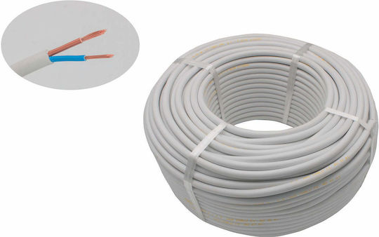 Power Cord with Diameter 2x2.5mm² in White Color 100m 1pcs